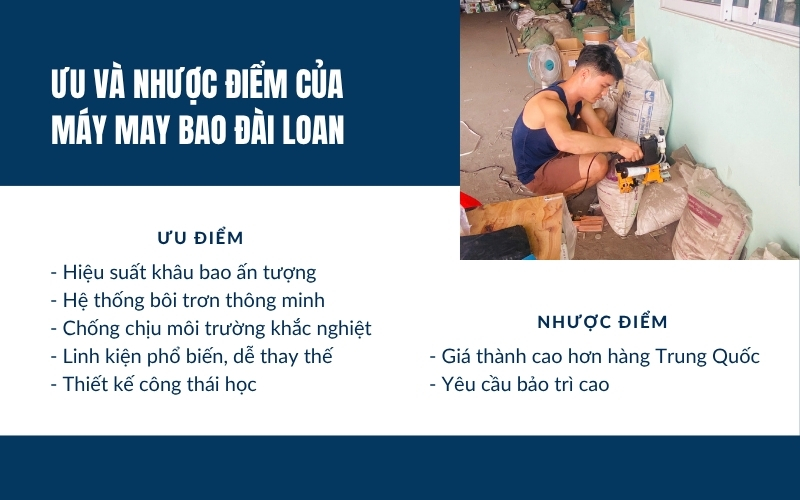 Ưu và nhược điểm của máy may bao Đài Loan