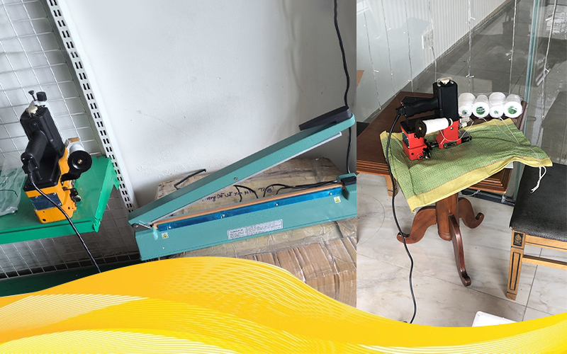 kĩ thuật hải minh bàn giao Máy may bao TMD GK9-950 (có bình dầu)