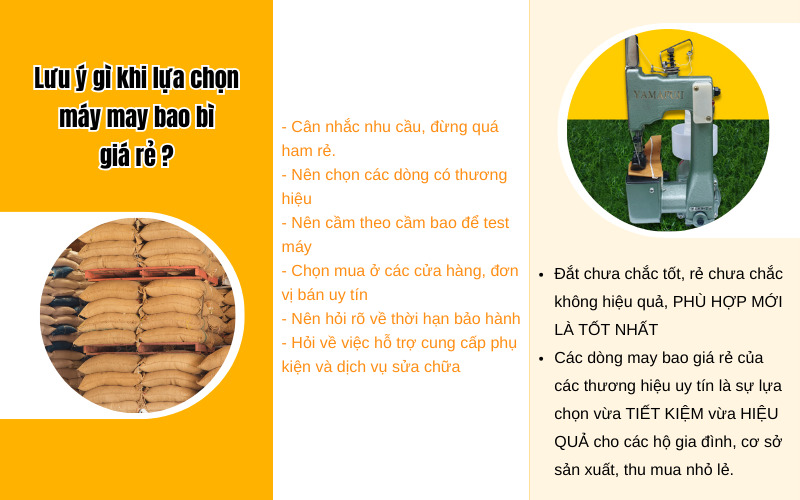 lưu ý gì khi lựa chọn các dòng máy may bao bì giá rẻ