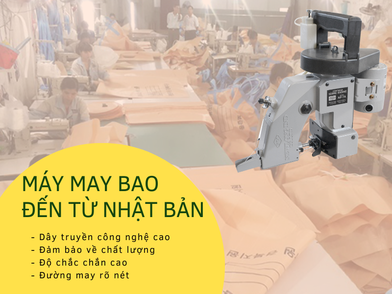Máy may bao đến từ Nhật Bản