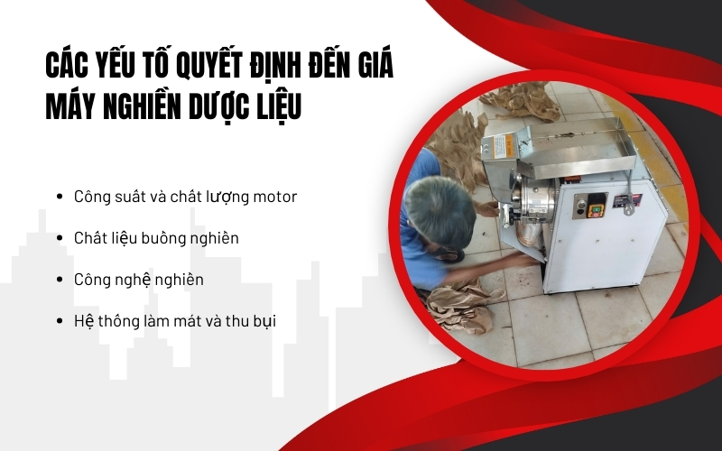 Các yếu tố quyết định đến giá máy nghiền dược liệu
