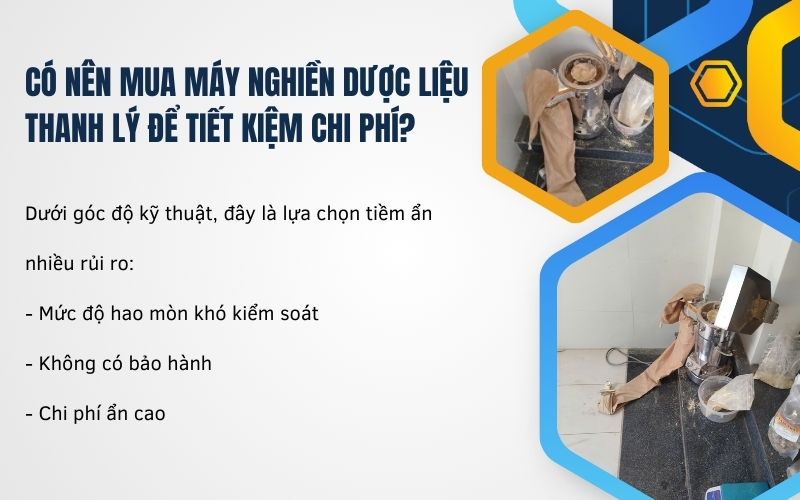 Có nên mua máy nghiền dược liệu thanh lý để tiết kiệm chi phí