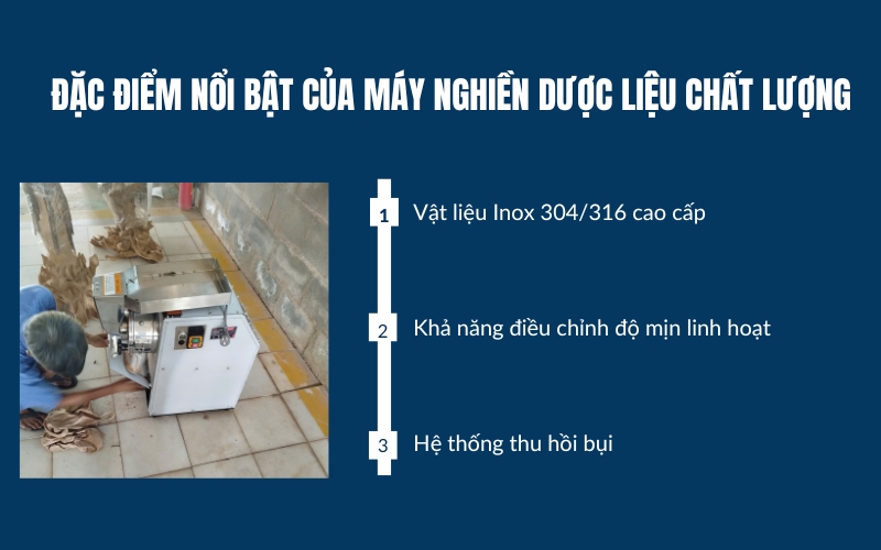 Đặc điểm nổi bật của máy nghiền dược liệu chất lượng