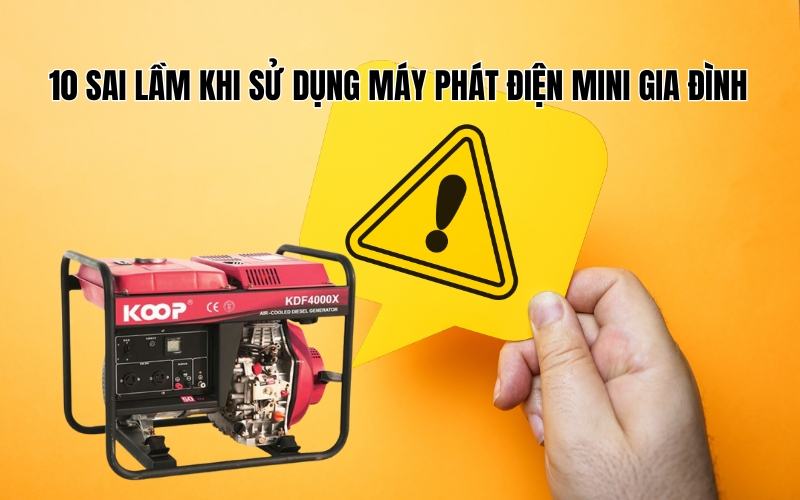10 Sai Lầm Khi Sử Dụng Máy Phát Điện Mini Gia Đình
