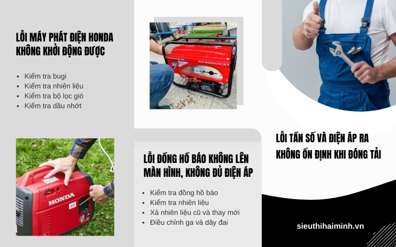 3 Lỗi Thường Gặp Khi Sử Dụng Máy Phát Điện Honda