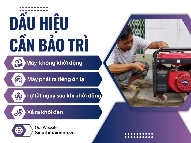 4 dấu hiệu cảnh báo cần bảo trì máy phát điện