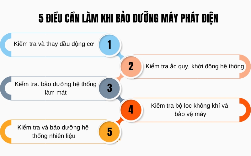 5 Điều Cần Làm Khi Bảo Dưỡng Máy Phát Điện