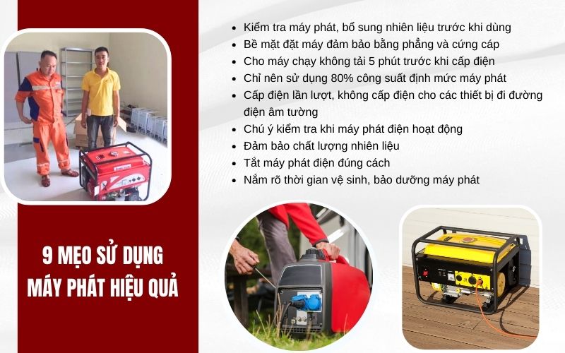 9 mẹo sử dụng máy phát hiệu quả