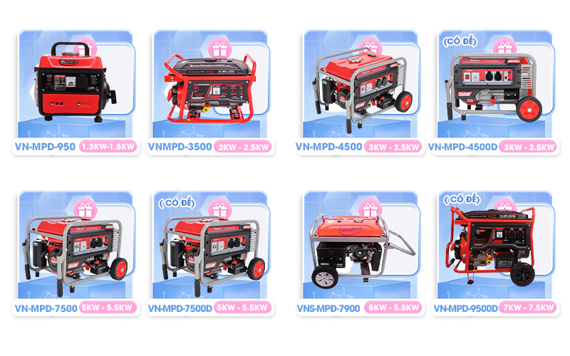 Bảng giá máy phát điện Vinafarm