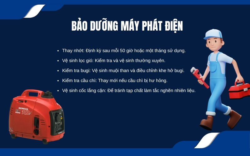 Bảo dưỡng máy phát điện