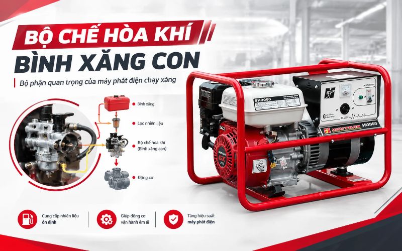 Bộ chế hòa khí / Bình xăng con