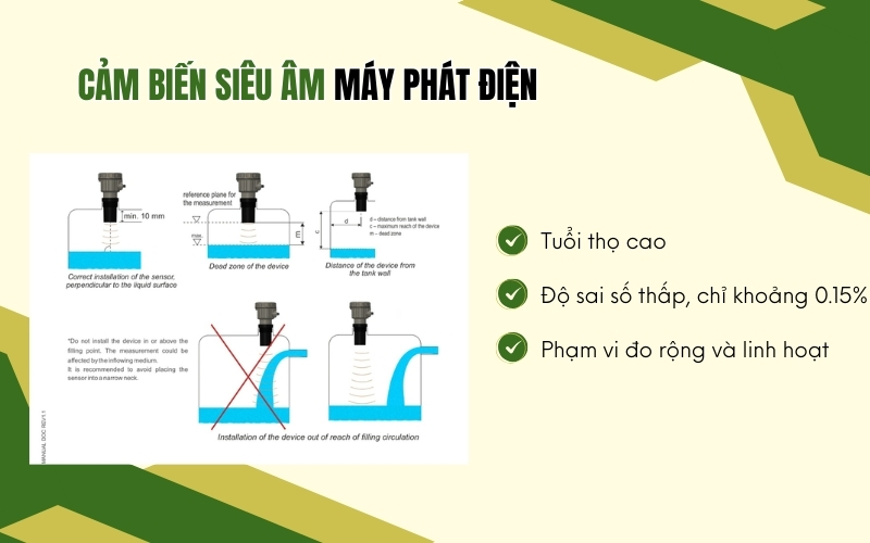 Các loại cảm biến dầu máy phát điện
