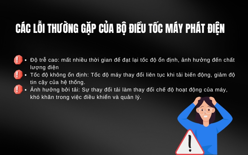 Các lỗi thường gặp của bộ điều tốc máy phát điện