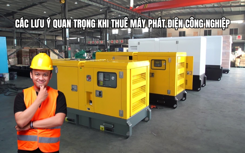 Các lưu ý quan trọng khi thuê máy phát điện công nghiệp