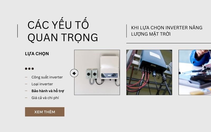 Các yếu tố quan trọng cần xem xét khi lựa chọn inverter năng lượng mặt trời