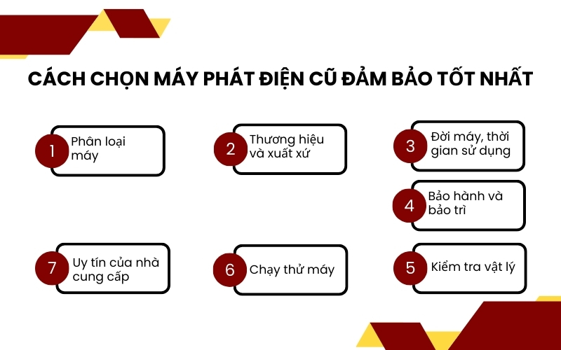 Cách chọn máy phát điện cũ đảm bảo tốt nhất