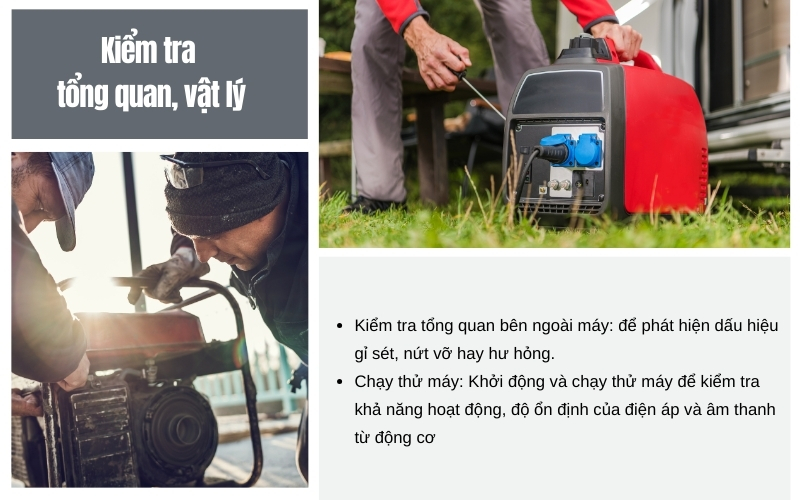 Cách chọn máy phát điện cũ kiểm tra tổng quan, vật lý