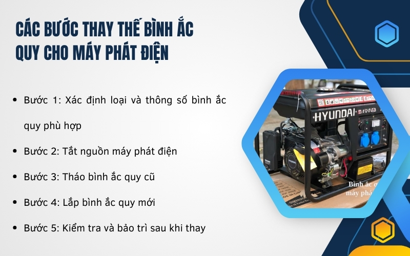 Cách kiểm tra bình ắc quy máy phát điện