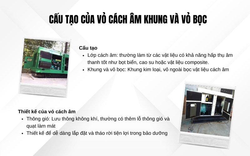 Cấu tạo & thiết kế vỏ cách âm máy phát điện