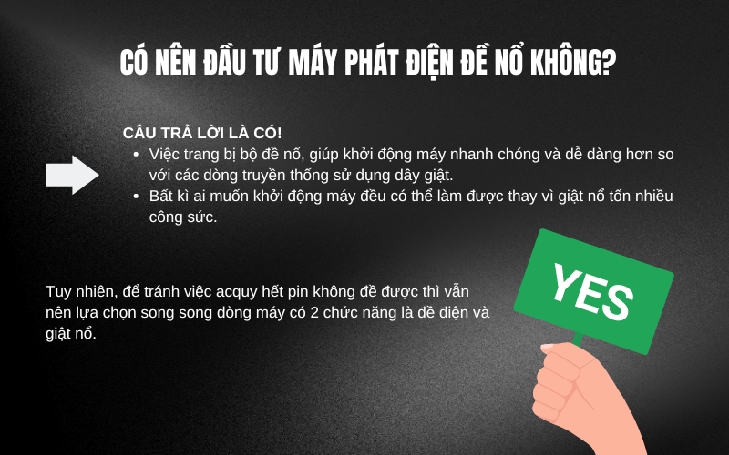 Có nên đầu tư máy phát điện đề nổ không