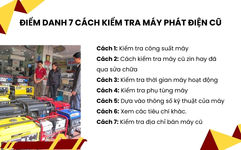 Điểm danh 7 cách kiểm tra máy phát điện cũ