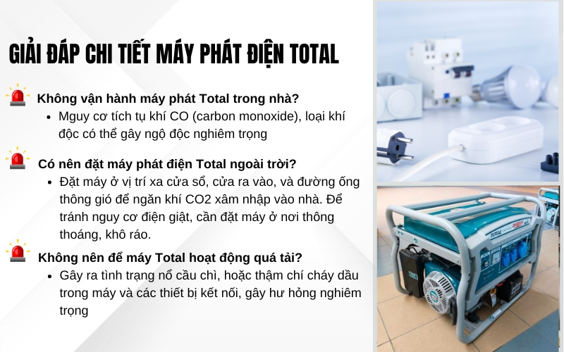 Giải đáp chi tiết máy phát điện Total