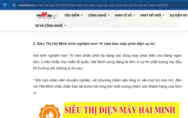 Hải Minh - 10 năm đồng hành cùng khách hàng