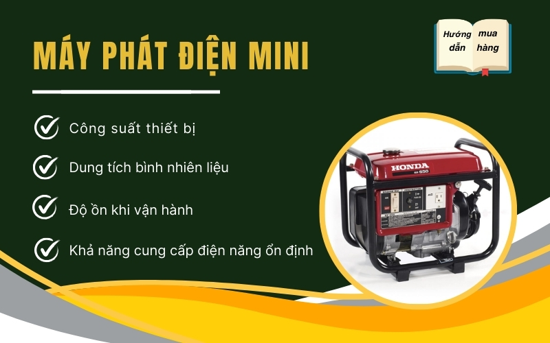 Hướng dẫn chọn máy phát điện mini phù hợp