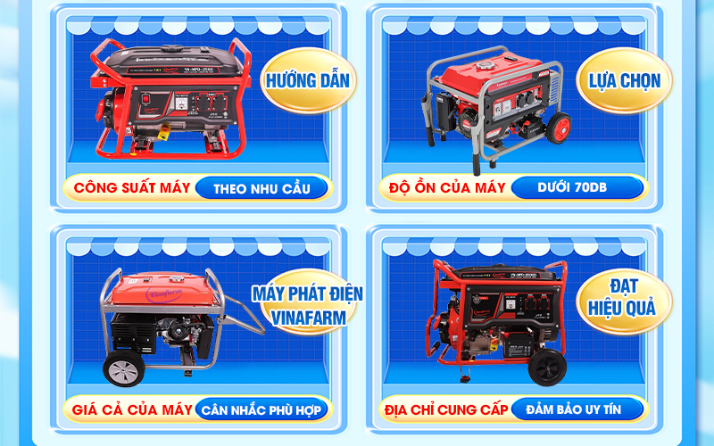 Hướng dẫn chọn mua máy phát điện Vinafarm hiệu quả
