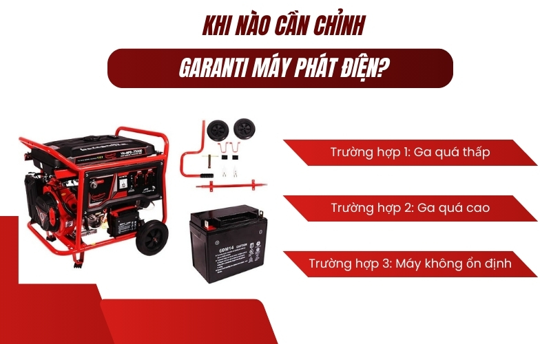 Khi nào cần chỉnh garanti máy phát điện