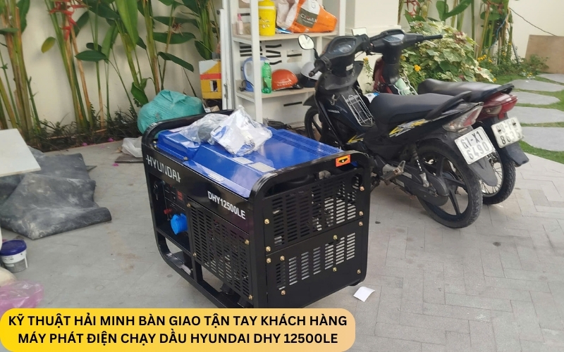 Kỹ thuật Hải Minh bàn giao Máy phát điện chạy dầu Hyundai DHY 12500LE