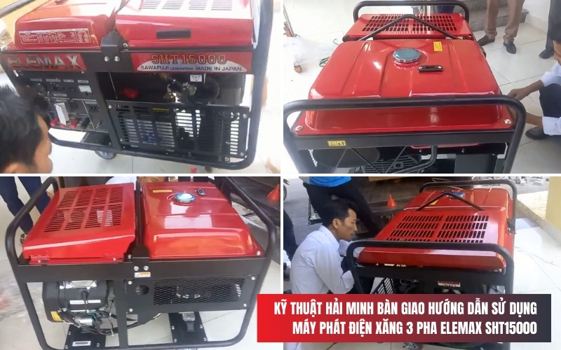 Kỹ thuật Hải Minh bàn giao hướng dẫn sử dụng máy phát điện ELEMAX SHT15000