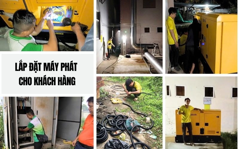 Lắp đặt máy phát cho khách hàng