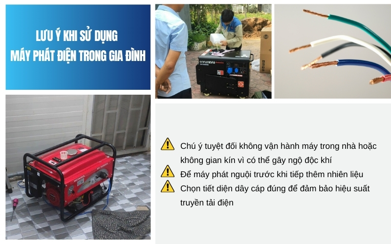 Lưu Ý Khi Sử Dụng Máy Phát Điện Trong Gia Đình