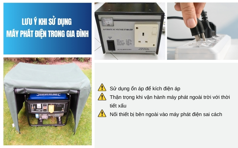 Lưu Ý Khi Sử Dụng Máy Phát Điện Trong Gia Đình
