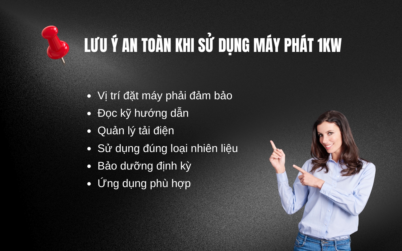 Lưu ý an toàn khi sử dụng máy phát 1KW