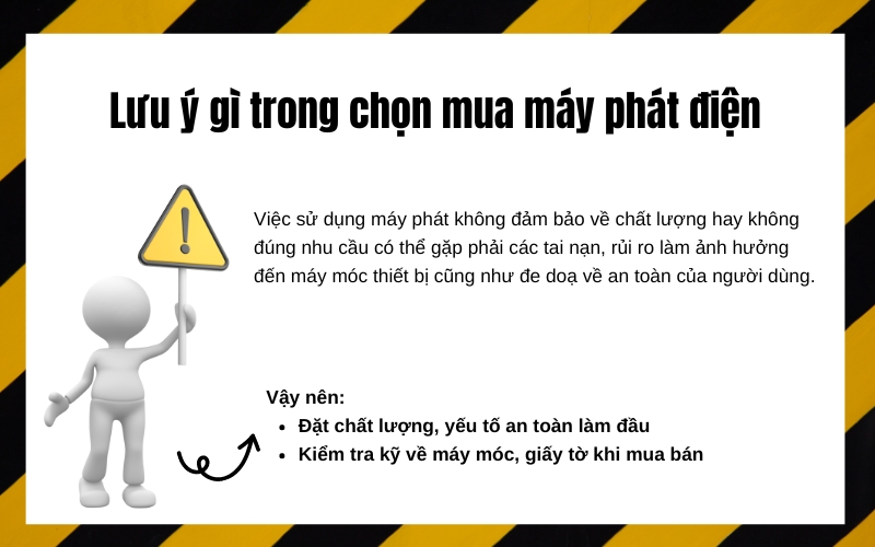 Lưu ý gì trong chọn mua may phat dien