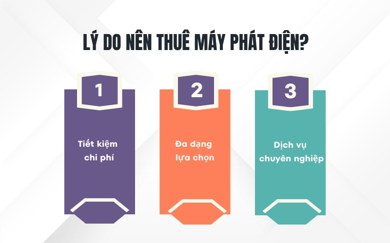 Lý do nên thuê máy phát điện