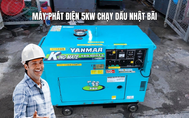 Máy Phát Điện 5kw Chạy Dầu Nhật Bãi