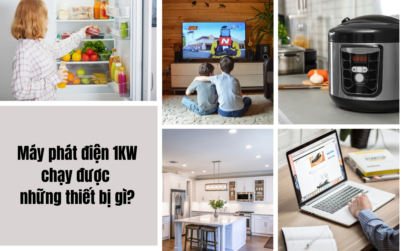 Máy phát điện 1KW chạy được những thiết bị gì