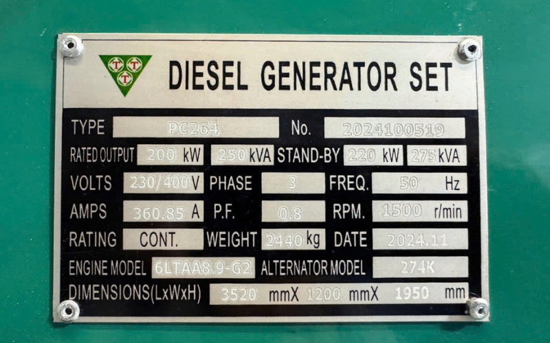 Máy phát điện Cummins Diesel PC-264