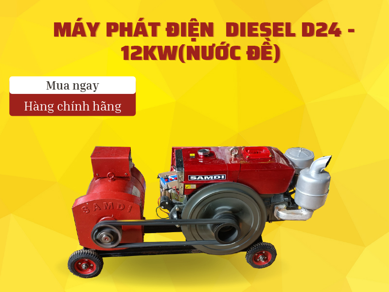 Giới thiệu máy phát điện Diesel D24 - 12KW(Nước Đề)