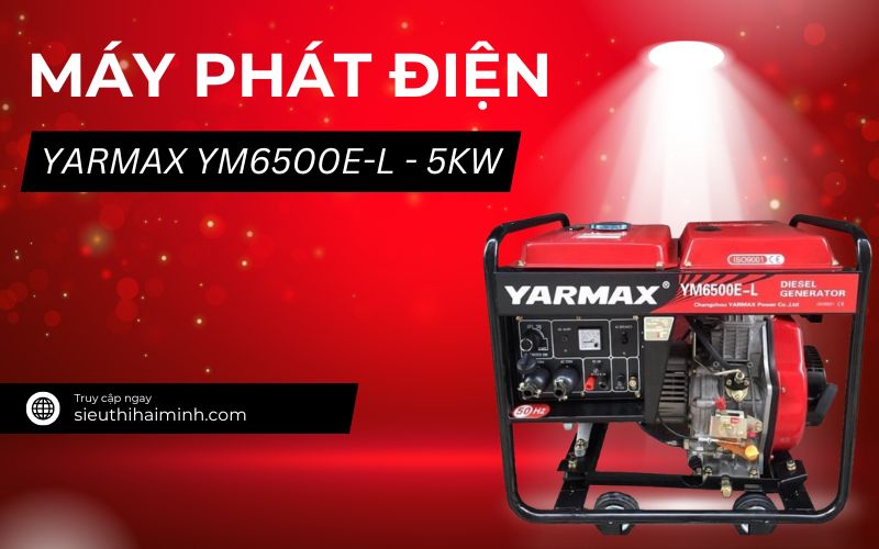 Máy phát điện Diesel Yarmax YM6500E-L - 5kw