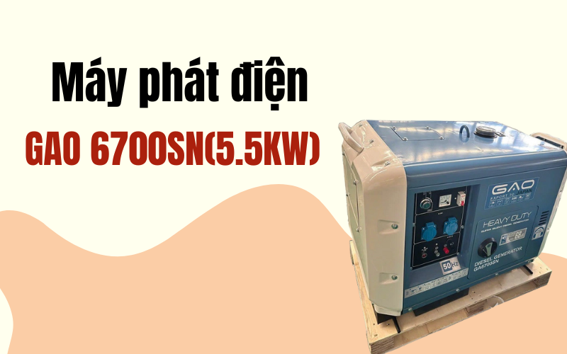 Máy phát điện GAO GA6700SN(5.5KW) siêu cách âm