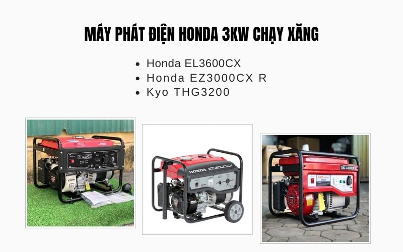Máy phát điện Honda 3kW chạy xăng