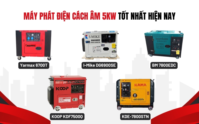 Máy phát điện cách âm 5kw tốt nhất hiện nay