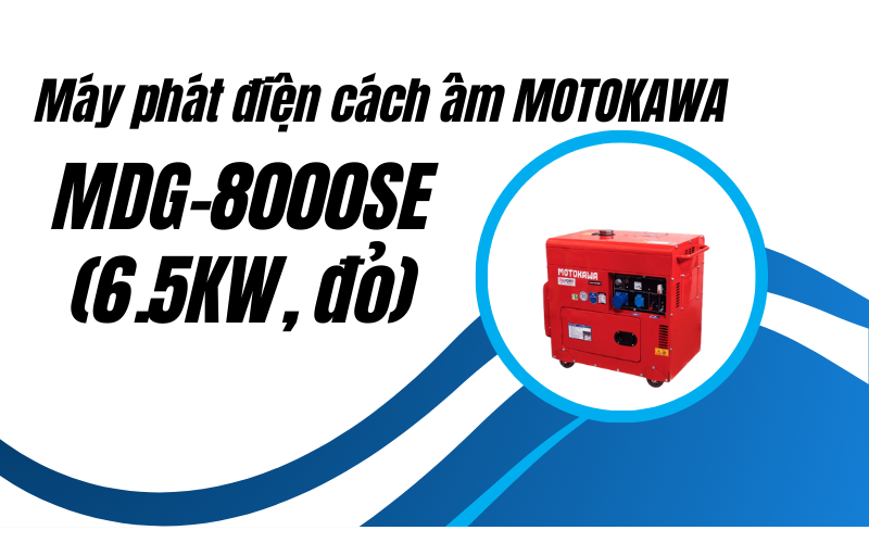 Máy phát điện cách âm MOTOKAWA MDG-8000SE (6.5KW, đỏ)
