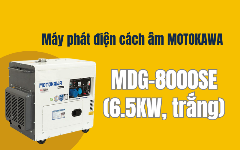 Máy phát điện cách âm MOTOKAWA MDG-8000SE (6.5KW, trắng)