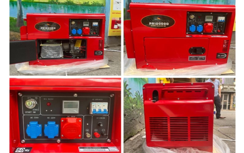 Máy phát điện chạy dầu PR10000D New