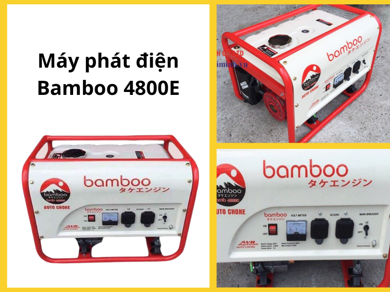 Máy phát điện chạy xăng 3kw Bamboo BmB 4800E